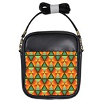 Background Triangle Abstract Golden Girls Sling Bag Front