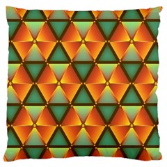 Background Triangle Abstract Golden Large Cushion Case (one Side) by Wegoenart