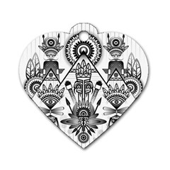 Ancient Parade Ancient Civilization Dog Tag Heart (two Sides) by Wegoenart