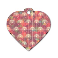 Colorful Background Abstrac Pattern Dog Tag Heart (two Sides) by Wegoenart