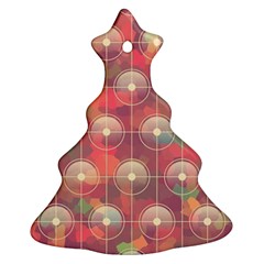 Colorful Background Abstrac Pattern Christmas Tree Ornament (two Sides) by Wegoenart