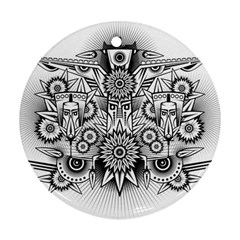 Forest Patrol Tribal Abstract Ornament (round)