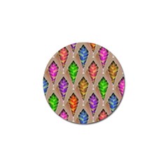 Abstract Background Colorful Leaves Golf Ball Marker (10 Pack) by Wegoenart
