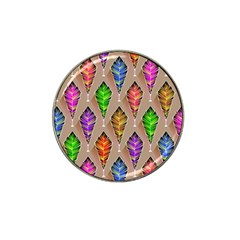 Abstract Background Colorful Leaves Hat Clip Ball Marker (10 Pack) by Wegoenart