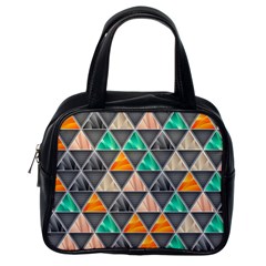 Abstract Geometric Triangle Shape Classic Handbag (one Side)