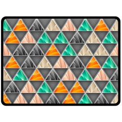 Abstract Geometric Triangle Shape Double Sided Fleece Blanket (large)  by Wegoenart