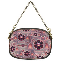 Background Floral Flower Stylised Chain Purse (one Side) by Wegoenart