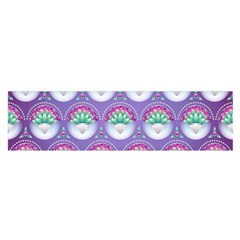 Background Floral Pattern Purple Satin Scarf (oblong)