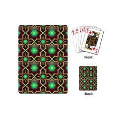 Pattern Background Bright Brown Playing Cards (mini) by Wegoenart