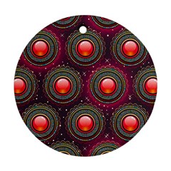 Abstract Circle Gem Pattern Ornament (round)