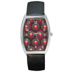 Abstract Circle Gem Pattern Barrel Style Metal Watch by Wegoenart