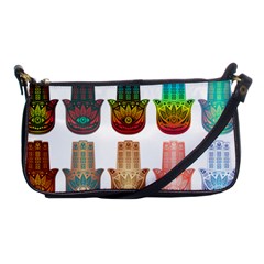 Evil Eye Protection Charm Colorful Shoulder Clutch Bag by Wegoenart