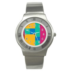 Unique Background Abstract Stainless Steel Watch by Wegoenart