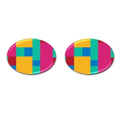 Unique Background Abstract Cufflinks (oval) by Wegoenart