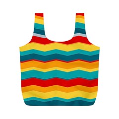 Retro Colors 60 Background Full Print Recycle Bag (m)