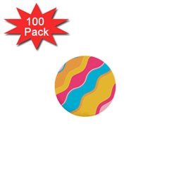 Cake Color Palette Painting 1  Mini Buttons (100 Pack) 