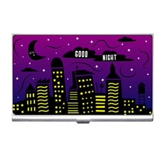 City Architecture Night Skyscraper Business Card Holder by Wegoenart