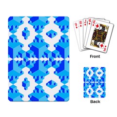 Blue Background Cubes Abstract Wallpapers Playing Cards Single Design by Wegoenart