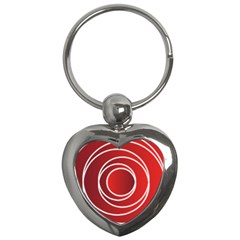 Background Circles Red Key Chains (heart)  by Wegoenart