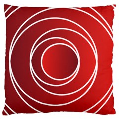 Background Circles Red Large Flano Cushion Case (one Side) by Wegoenart