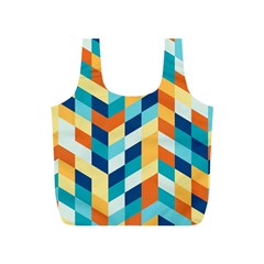 Geometric Retro Wallpaper Full Print Recycle Bag (s) by Wegoenart
