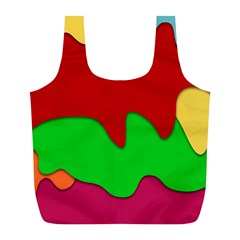 Liquid Forms Water Background Full Print Recycle Bag (l)