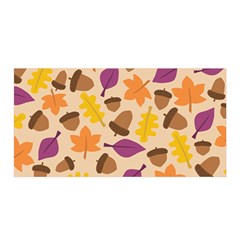 Acorn Autumn Background Boxes Fall Satin Wrap by Wegoenart