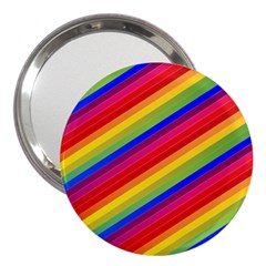 Rainbow Background Colorful 3  Handbag Mirrors