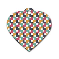 Background Abstract Geometric Dog Tag Heart (one Side)