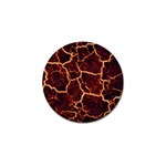 Lava Cracked Background Fire Golf Ball Marker (10 pack) Front