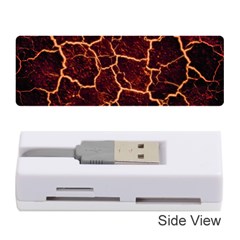 Lava Cracked Background Fire Memory Card Reader (stick) by Wegoenart