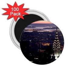 New York Manhattan Evening Dusk 2 25  Magnets (100 Pack)  by Wegoenart