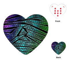 Abstract Background Rainbow Metal Playing Cards (heart) by Wegoenart