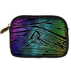 Abstract Background Rainbow Metal Digital Camera Leather Case by Wegoenart