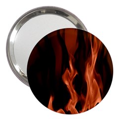 Smoke Flame Abstract Orange Red 3  Handbag Mirrors by Wegoenart