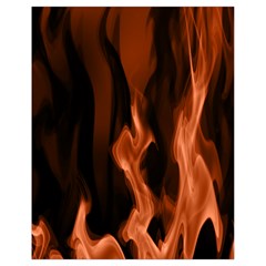 Smoke Flame Abstract Orange Red Drawstring Bag (small)