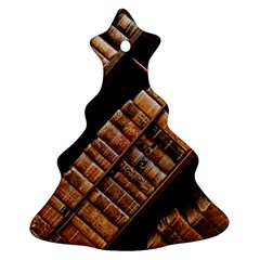 Books Bookshelf Classic Collection Christmas Tree Ornament (two Sides) by Wegoenart