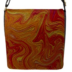 Texture Pattern Abstract Art Flap Closure Messenger Bag (S)