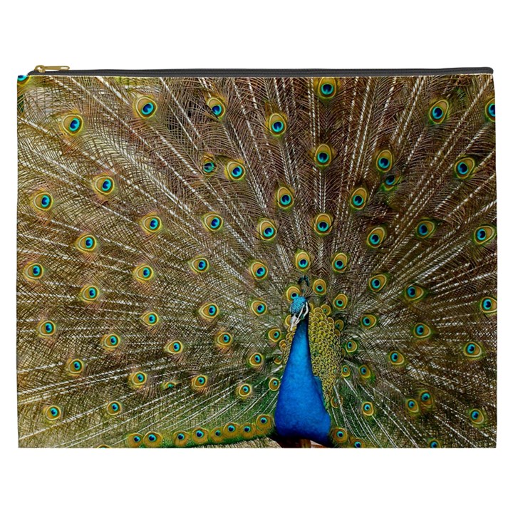 Peacock Plumage Bird Peafowl Cosmetic Bag (XXXL)