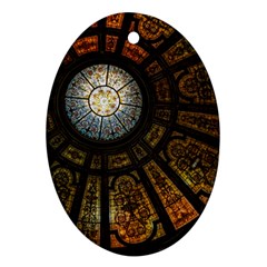 Art Ceiling Dome Pattern Oval Ornament (two Sides) by Wegoenart