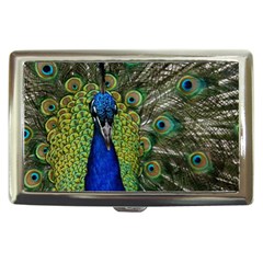 Peacock Close Up Plumage Bird Head Cigarette Money Case by Wegoenart