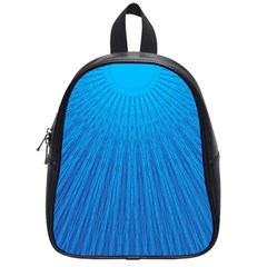 Blue Rays Background Image School Bag (small) by Wegoenart