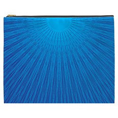 Blue Rays Background Image Cosmetic Bag (xxxl) by Wegoenart