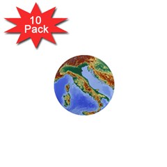 Italy Alpine Alpine Region Map 1  Mini Magnet (10 pack) 