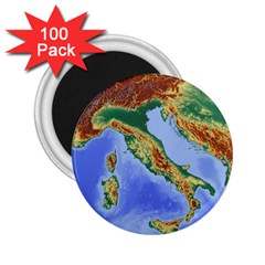 Italy Alpine Alpine Region Map 2.25  Magnets (100 pack) 