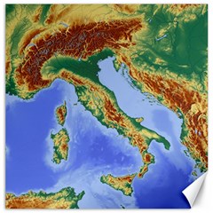 Italy Alpine Alpine Region Map Canvas 12  x 12 