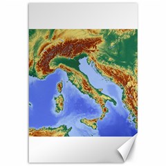 Italy Alpine Alpine Region Map Canvas 12  x 18 