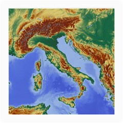 Italy Alpine Alpine Region Map Medium Glasses Cloth (2-Side)