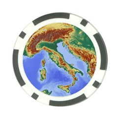 Italy Alpine Alpine Region Map Poker Chip Card Guard