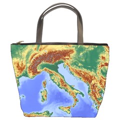 Italy Alpine Alpine Region Map Bucket Bag